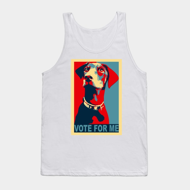 Sarcastic political humor candidate dog Tank Top by Ariela-Alez